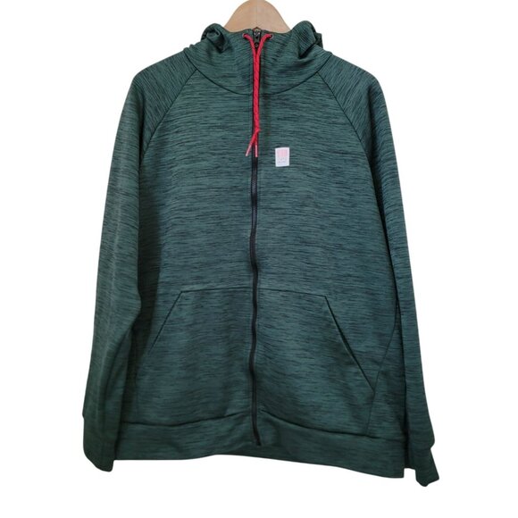 Topo Designs Other - Topo Designs Full-Zip Heathered Green Hoodie Sweatshirt Made in Canada Men's XL